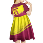 Custom West Indies Cricket Kid Short Sleeve Dress 2024 World Cup Go Windies