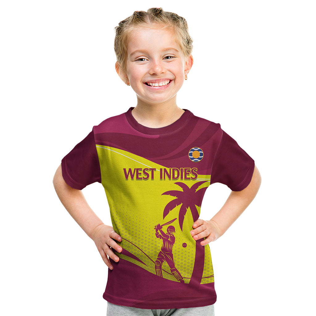 Custom West Indies Cricket Kid T Shirt 2024 World Cup Go Windies