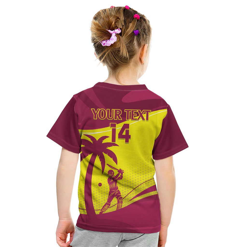Custom West Indies Cricket Kid T Shirt 2024 World Cup Go Windies