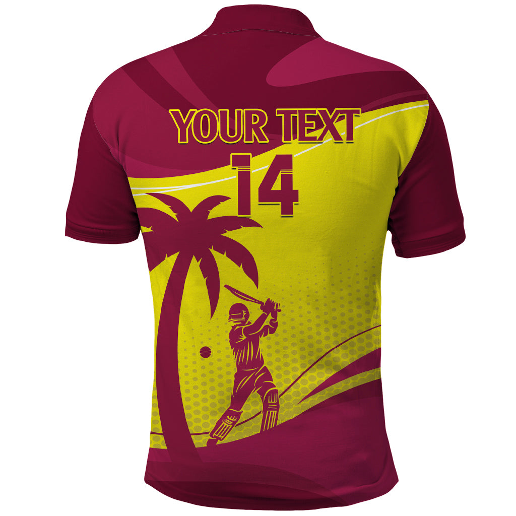 Custom West Indies Cricket Polo Shirt 2024 World Cup Go Windies