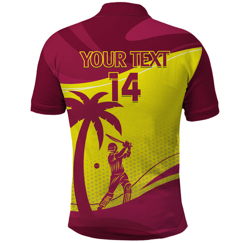 Custom West Indies Cricket Polo Shirt 2024 World Cup Go Windies
