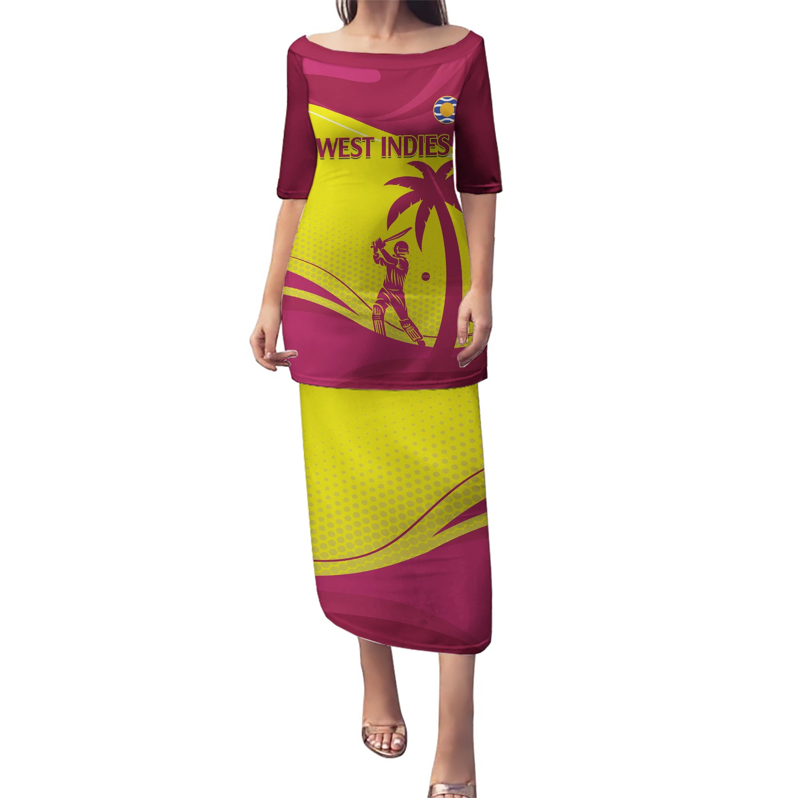 Custom West Indies Cricket Puletasi 2024 World Cup Go Windies