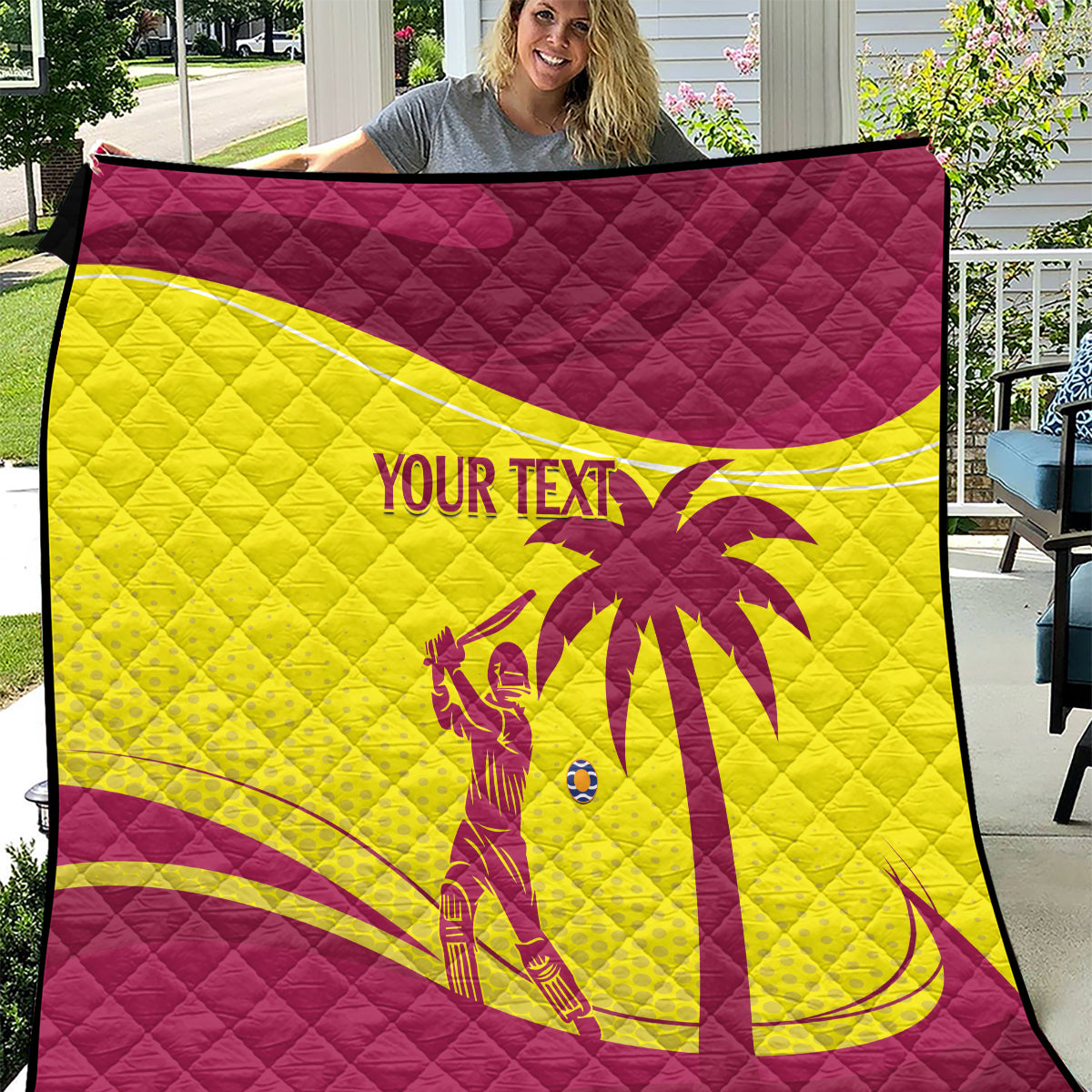 Custom West Indies Cricket Quilt 2024 World Cup Go Windies
