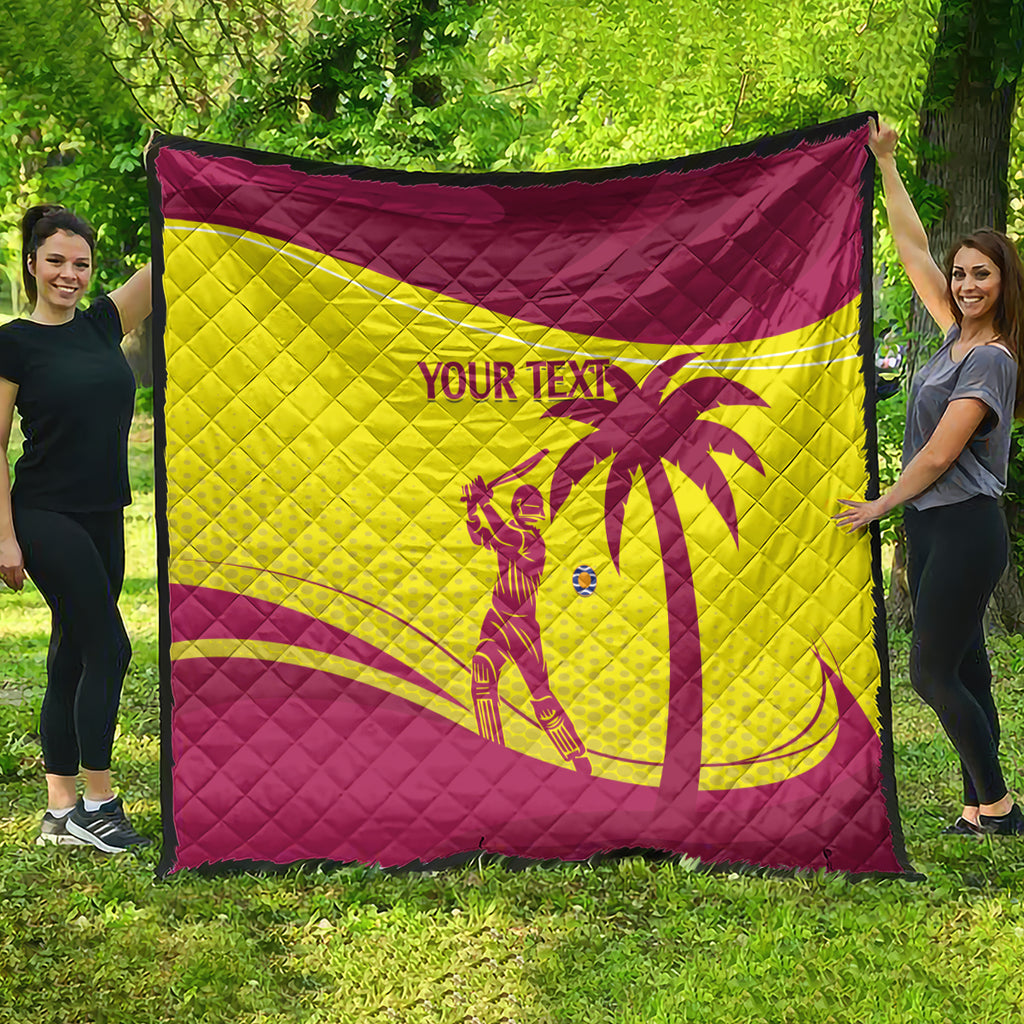 Custom West Indies Cricket Quilt 2024 World Cup Go Windies