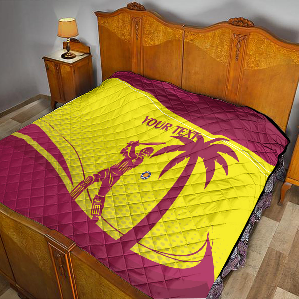 Custom West Indies Cricket Quilt 2024 World Cup Go Windies
