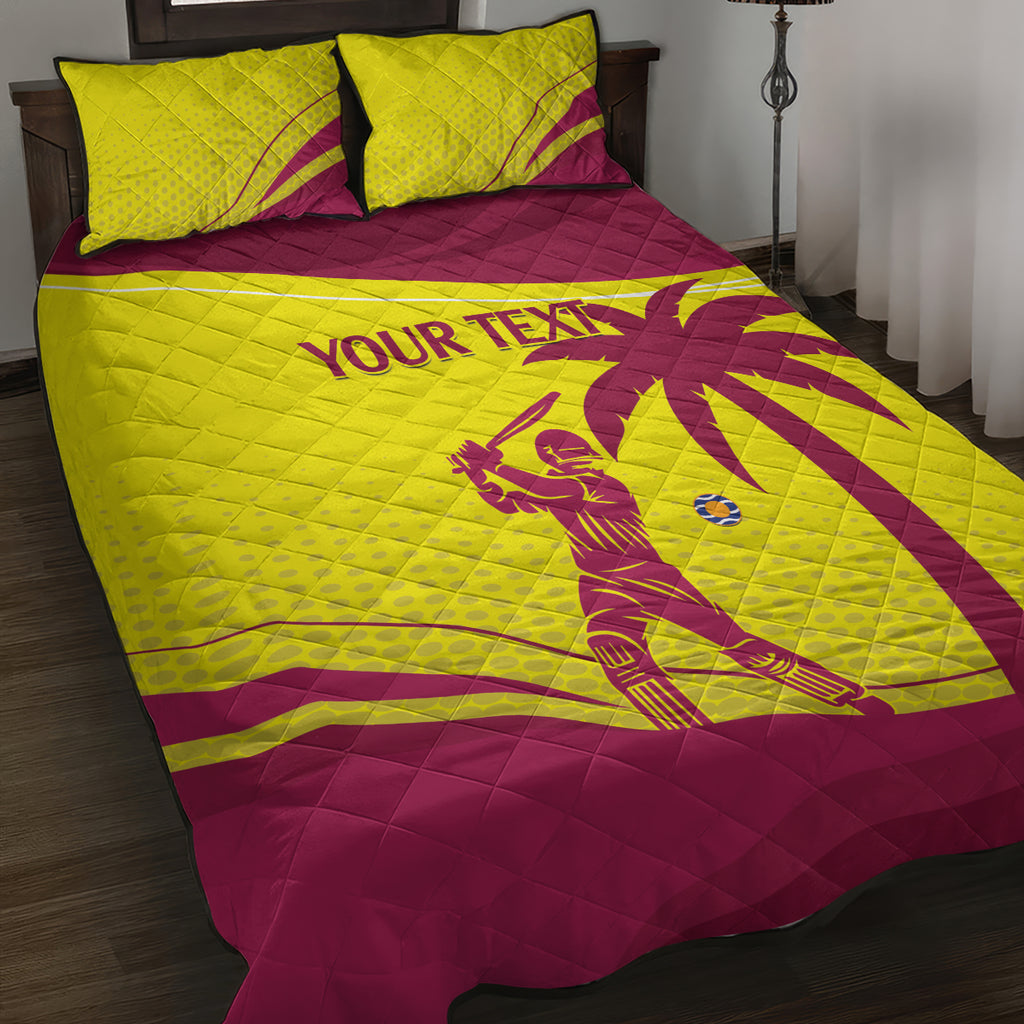 Custom West Indies Cricket Quilt Bed Set 2024 World Cup Go Windies