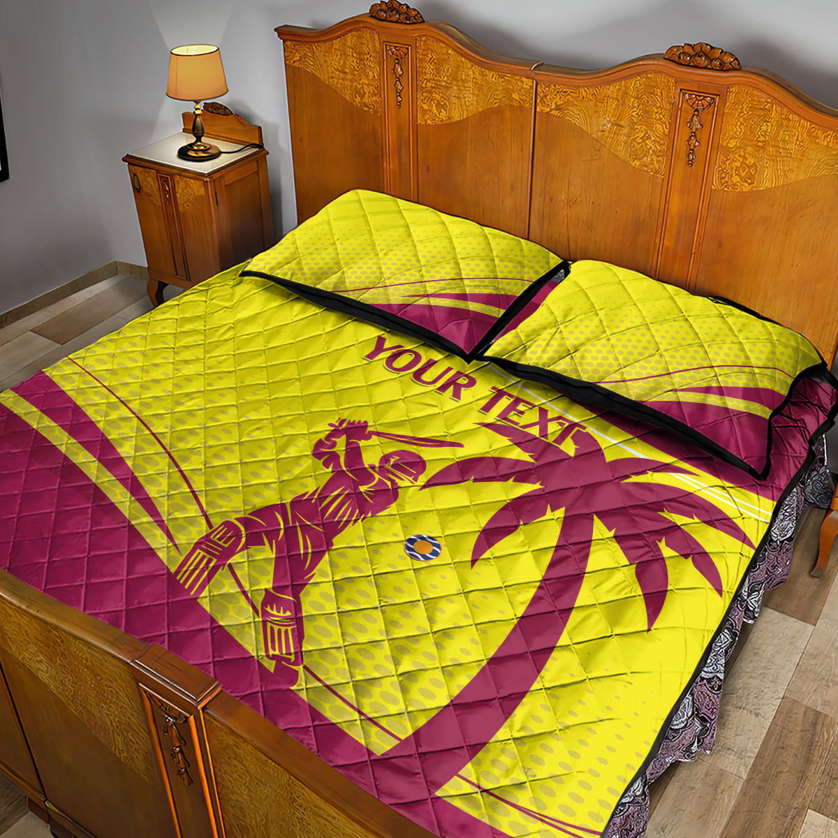 Custom West Indies Cricket Quilt Bed Set 2024 World Cup Go Windies