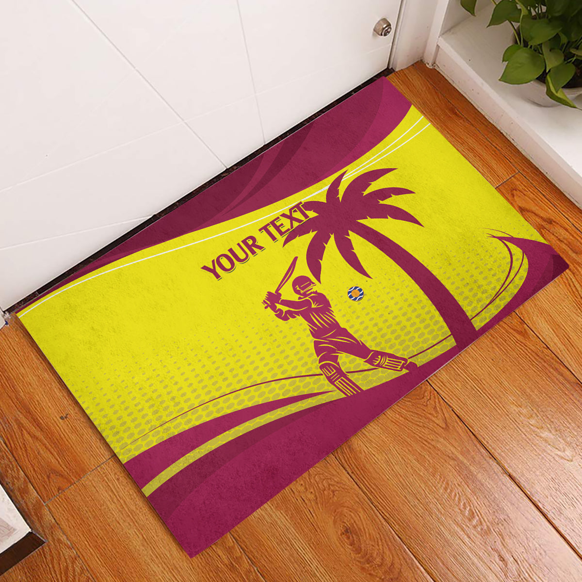 Custom West Indies Cricket Rubber Doormat 2024 World Cup Go Windies