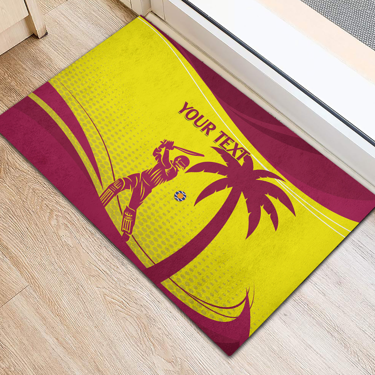 Custom West Indies Cricket Rubber Doormat 2024 World Cup Go Windies