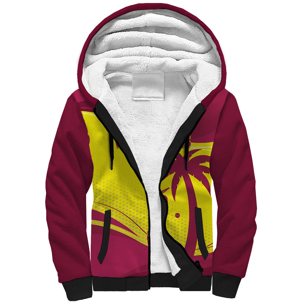 Custom West Indies Cricket Sherpa Hoodie 2024 World Cup Go Windies