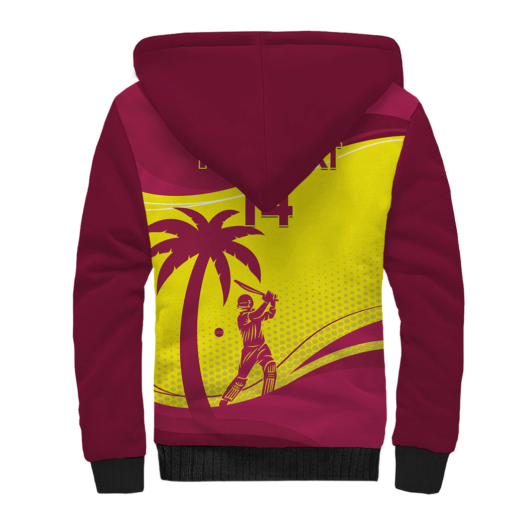 Custom West Indies Cricket Sherpa Hoodie 2024 World Cup Go Windies