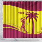 Custom West Indies Cricket Shower Curtain 2024 World Cup Go Windies