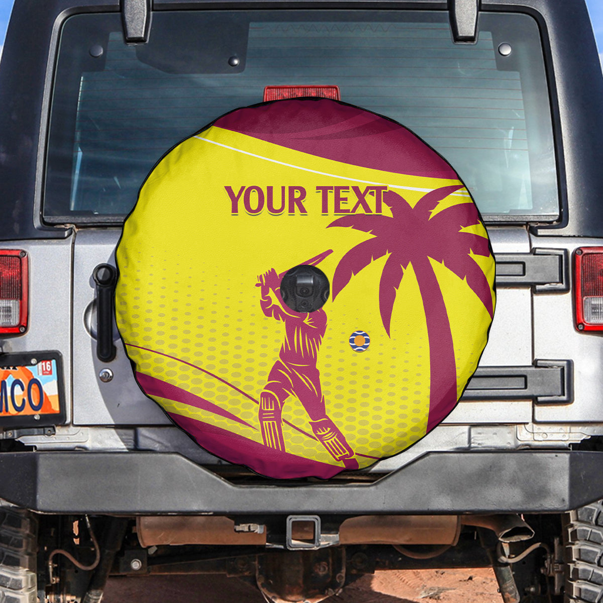 Custom West Indies Cricket Spare Tire Cover 2024 World Cup Go Windies