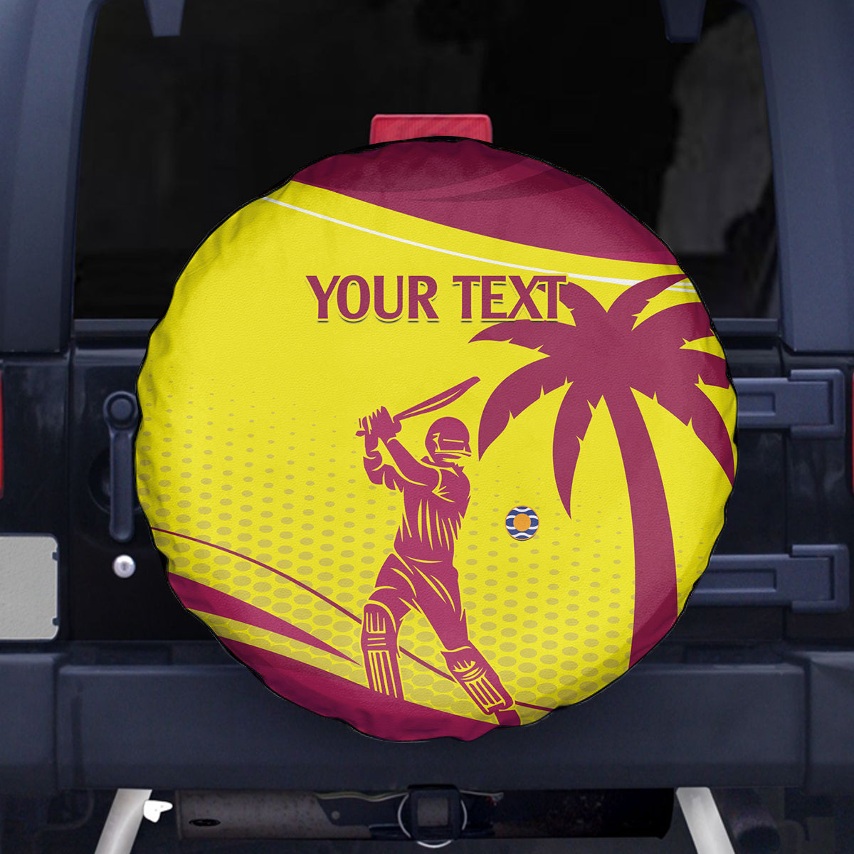 Custom West Indies Cricket Spare Tire Cover 2024 World Cup Go Windies