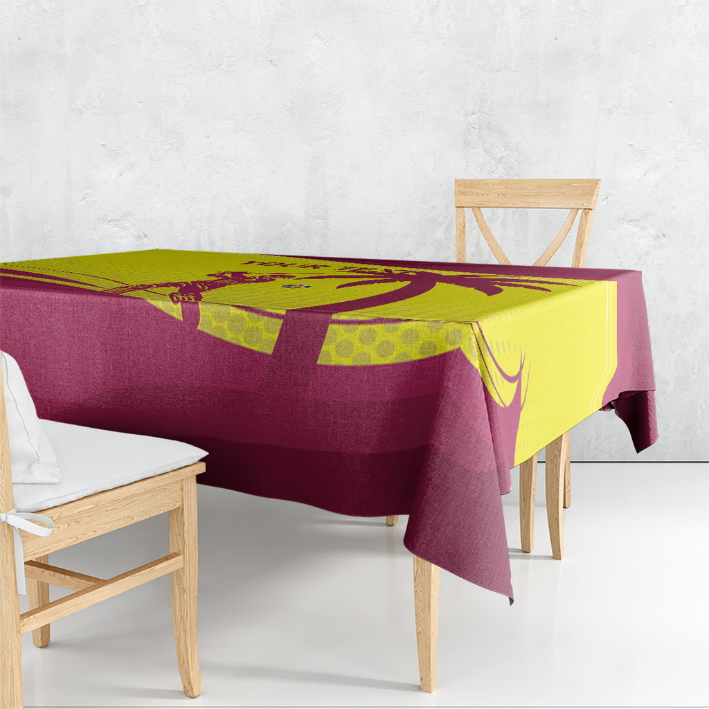 Custom West Indies Cricket Tablecloth 2024 World Cup Go Windies
