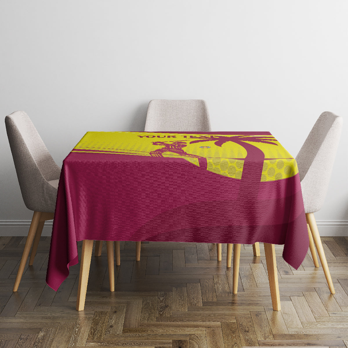 Custom West Indies Cricket Tablecloth 2024 World Cup Go Windies
