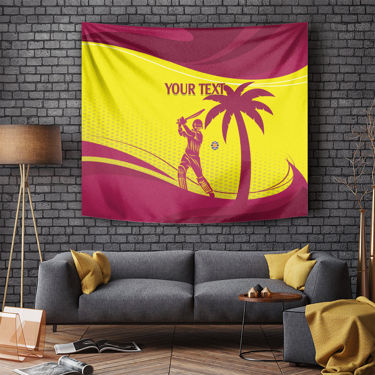 Custom West Indies Cricket Tapestry 2024 World Cup Go Windies