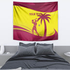 Custom West Indies Cricket Tapestry 2024 World Cup Go Windies