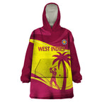 Custom West Indies Cricket Wearable Blanket Hoodie 2024 World Cup Go Windies