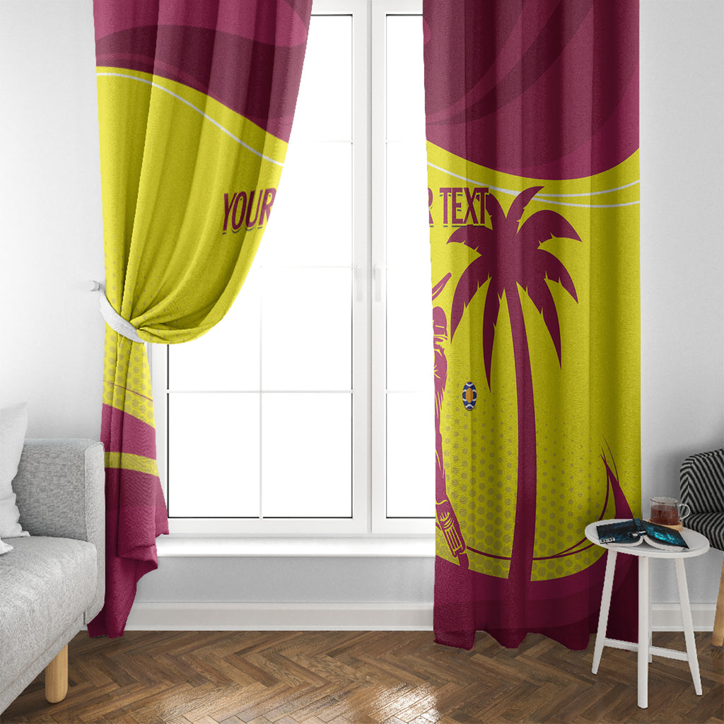 Custom West Indies Cricket Window Curtain 2024 World Cup Go Windies