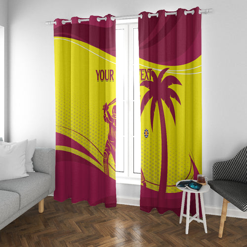 Custom West Indies Cricket Window Curtain 2024 World Cup Go Windies