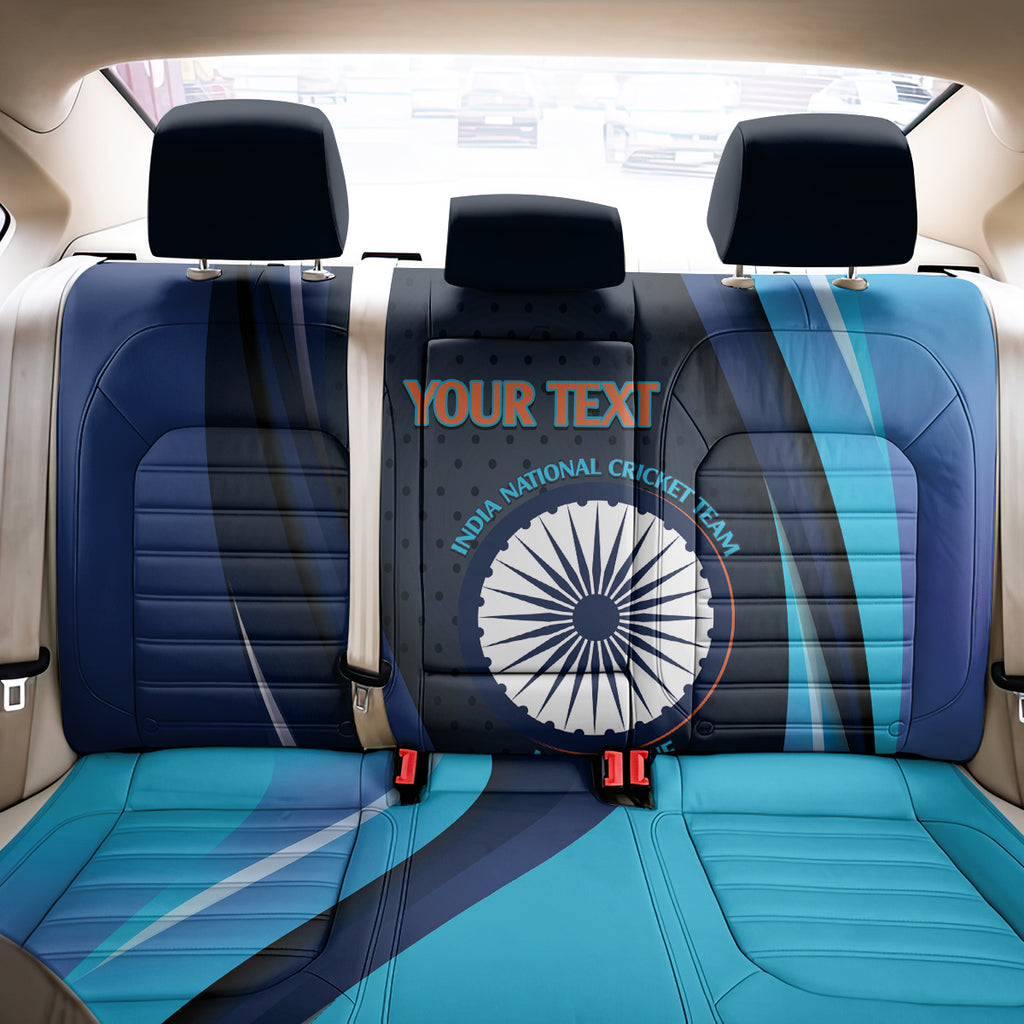Custom India Cricket Back Car Seat Cover 2024 World Cup Go Men in Blue