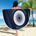 Custom India Cricket Beach Blanket 2024 World Cup Go Men in Blue