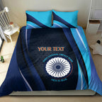 Custom India Cricket Bedding Set 2024 World Cup Go Men in Blue