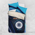 Custom India Cricket Bedding Set 2024 World Cup Go Men in Blue