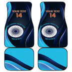 Custom India Cricket Car Mats 2024 World Cup Go Men in Blue
