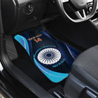 Custom India Cricket Car Mats 2024 World Cup Go Men in Blue