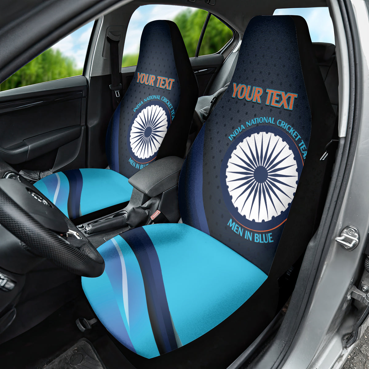 Custom India Cricket Car Seat Cover 2024 World Cup Go Men in Blue
