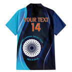 Custom India Cricket Family Matching Mermaid Dress and Hawaiian Shirt 2024 World Cup Go Men in Blue