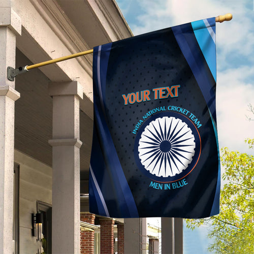 Custom India Cricket Garden Flag 2024 World Cup Go Men in Blue