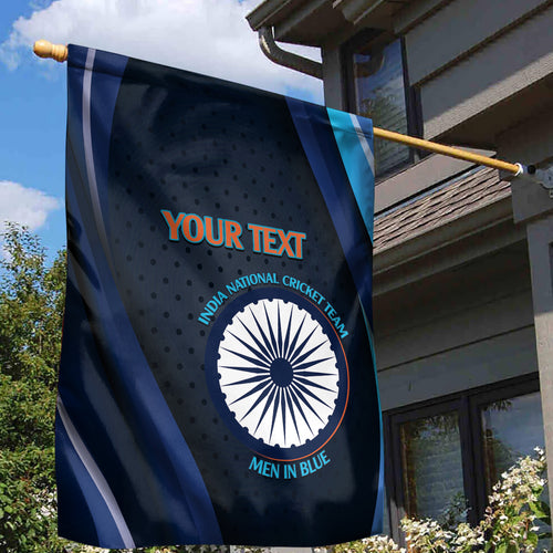Custom India Cricket Garden Flag 2024 World Cup Go Men in Blue