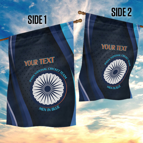Custom India Cricket Garden Flag 2024 World Cup Go Men in Blue