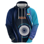 Custom India Cricket Hoodie 2024 World Cup Go Men in Blue