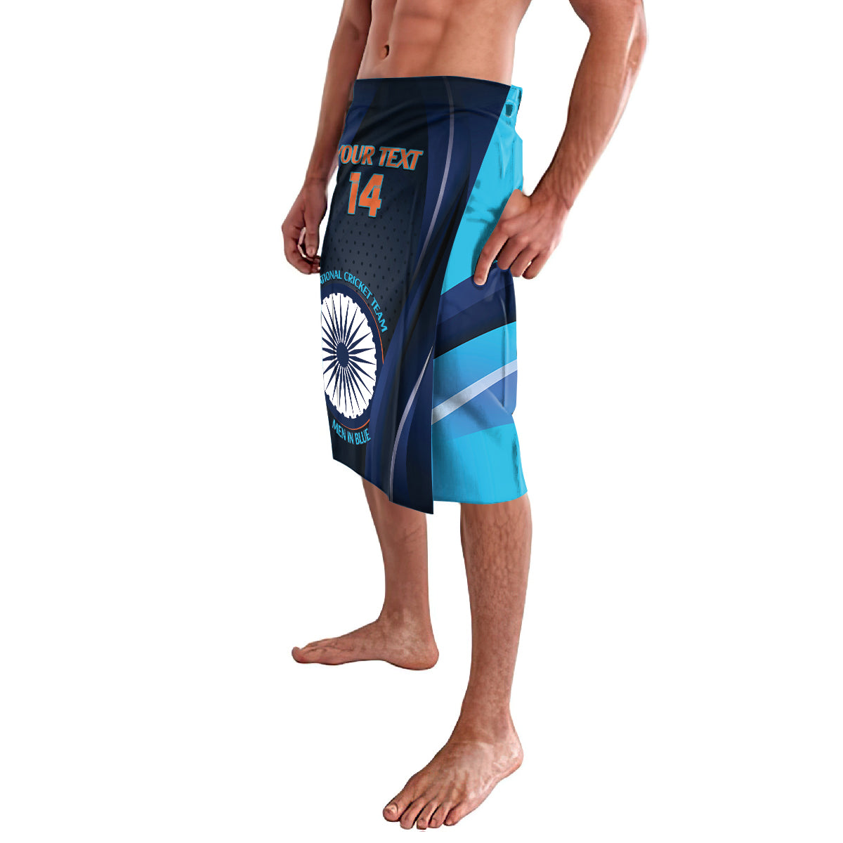 Custom India Cricket Lavalava 2024 World Cup Go Men in Blue