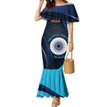 Custom India Cricket Mermaid Dress 2024 World Cup Go Men in Blue