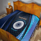 Custom India Cricket Quilt 2024 World Cup Go Men in Blue