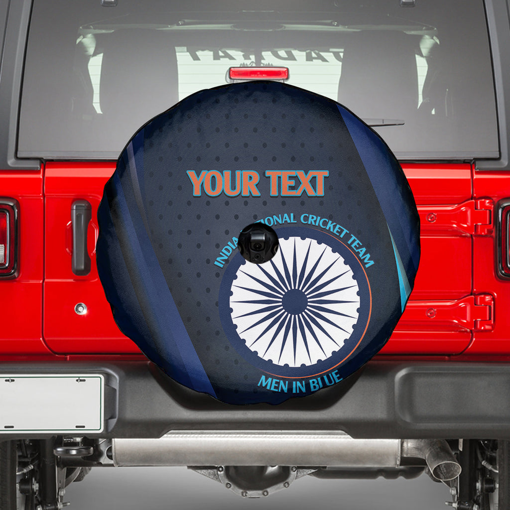 Custom India Cricket Spare Tire Cover 2024 World Cup Go Men in Blue