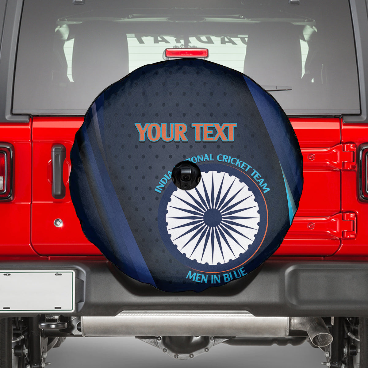 Custom India Cricket Spare Tire Cover 2024 World Cup Go Men in Blue