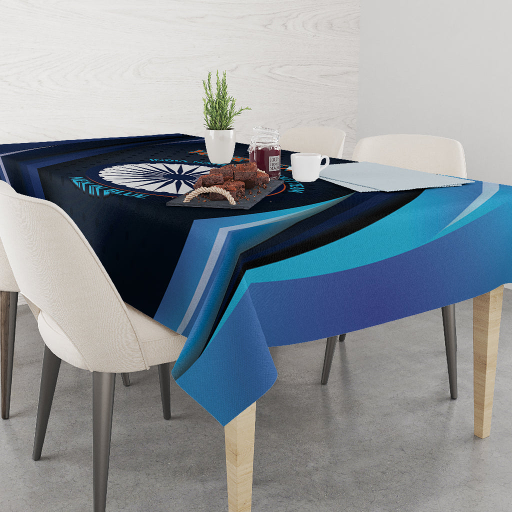 Custom India Cricket Tablecloth 2024 World Cup Go Men in Blue