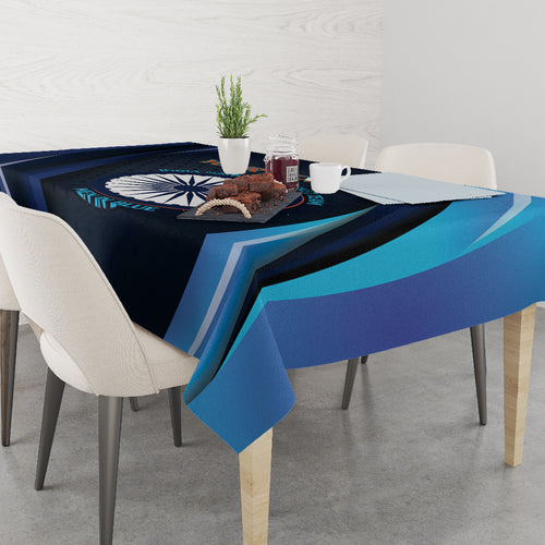 Custom India Cricket Tablecloth 2024 World Cup Go Men in Blue