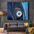 Custom India Cricket Tapestry 2024 World Cup Go Men in Blue