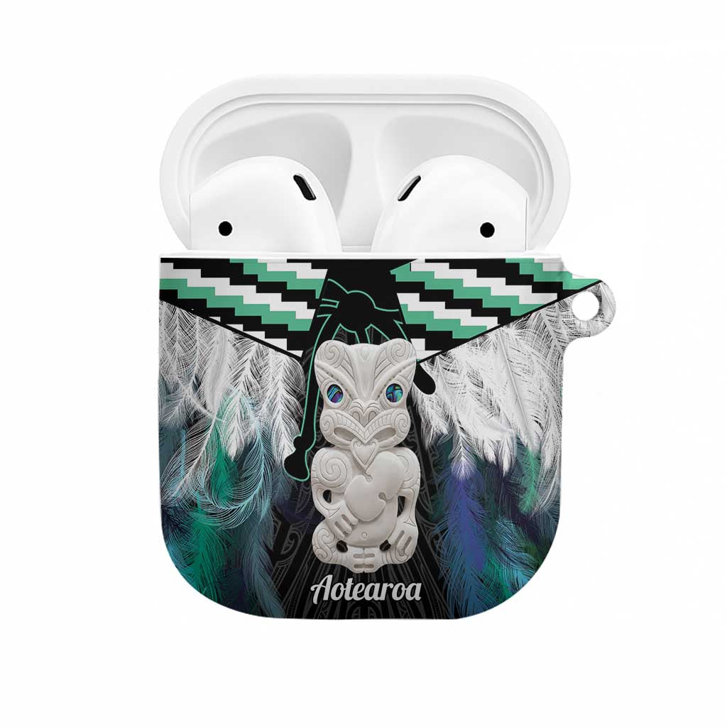 Aotearoa Korowai Motif AirPods Case Hei Tiki Poutama Maori Pattern - Aussie Hoodie