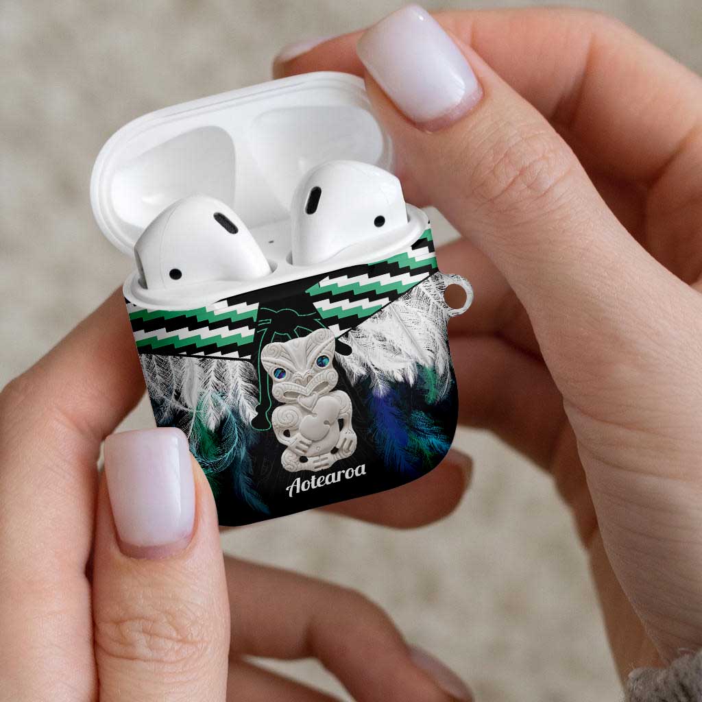 Aotearoa Korowai Motif AirPods Case Hei Tiki Poutama Maori Pattern - Aussie Hoodie