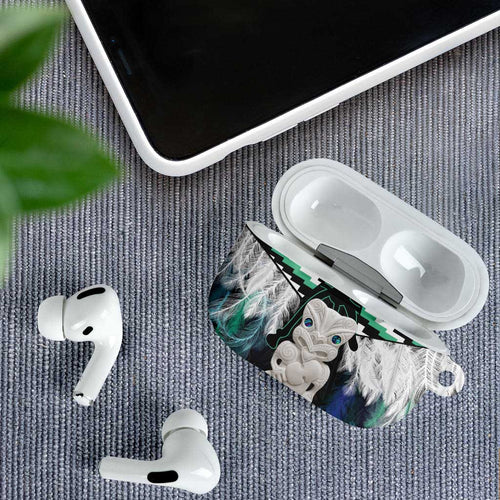 Aotearoa Korowai Motif AirPods Case Hei Tiki Poutama Maori Pattern - Aussie Hoodie