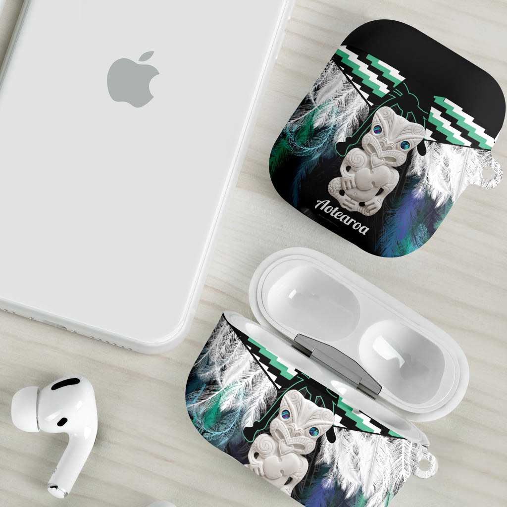 Aotearoa Korowai Motif AirPods Case Hei Tiki Poutama Maori Pattern - Aussie Hoodie