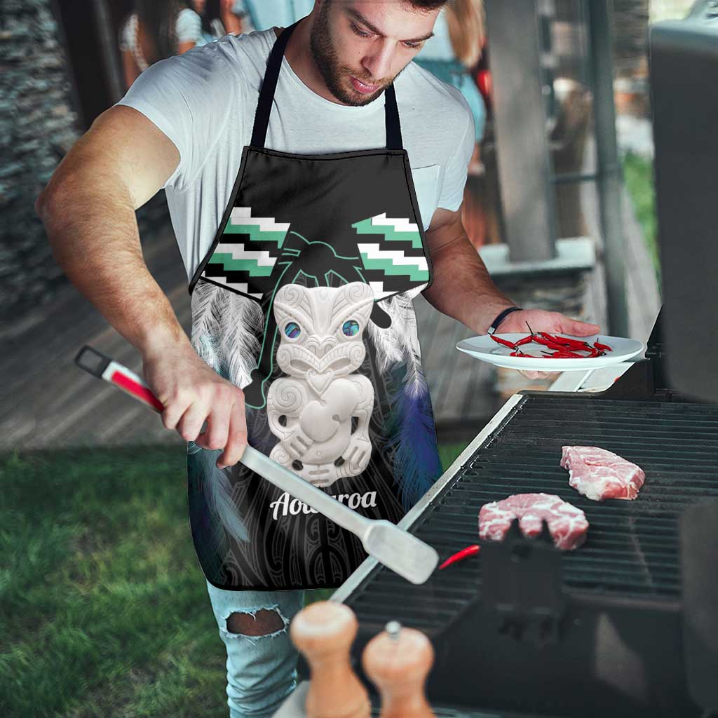 Aotearoa Korowai Motif Apron Hei Tiki Poutama Maori Pattern - Aussie Hoodie